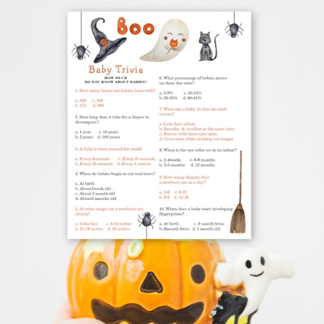 Fantasma fofo - Bebê Trivia | Jogo de Chá de Bebê (Criador carregado)