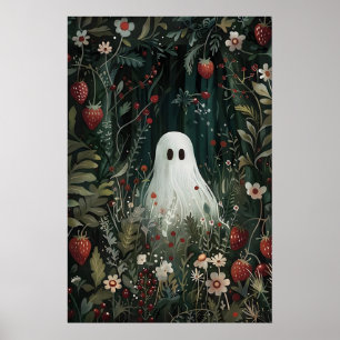 Fantasma Fofo em Impressão de Prado de Morango, Fa