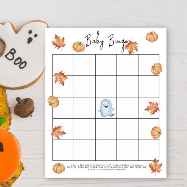 Fantasma fofo - Jogo de bingo para chá de bebê (Criador carregado)