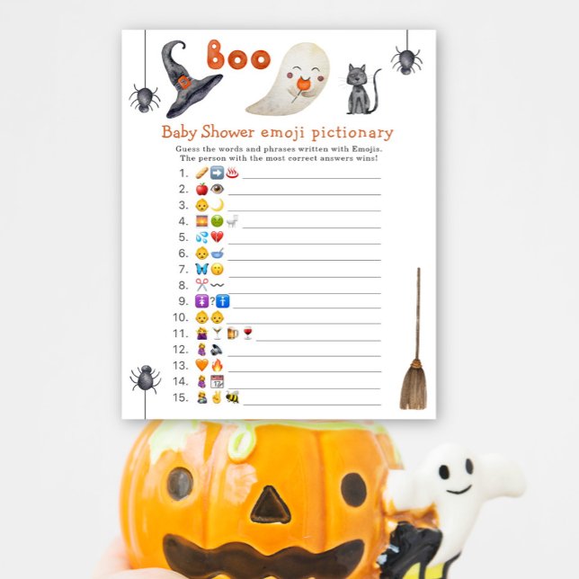 Fantasma fofo - Jogo de imagem de emoji baby showe (Criador carregado)
