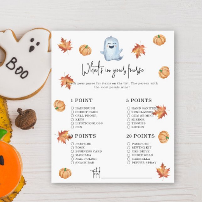 Fantasma fofo - O que tem na sua bolsa baby shower (Criador carregado)