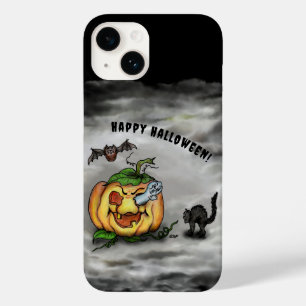 Fantasma, Gato, Bat e Pumpkin, Feliz Halloween!