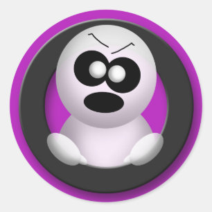 Fantasma Irritado - Adesivos Puros do Halloween