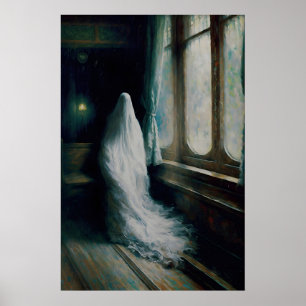 Fantasma no Trem, Cartaz Antigo, Impressão de Arte