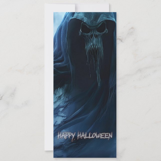 Fantasma preto em uma paisagem infernal - Hallowee (Frente)
