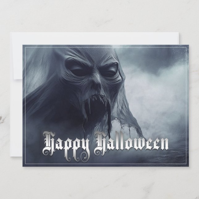 Fantasma preto em uma paisagem infernal - Hallowee (Frente)