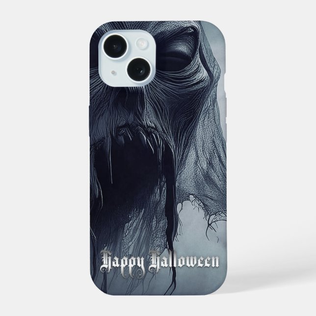 Fantasma preto em uma paisagem infernal - Hallowee (Verso)