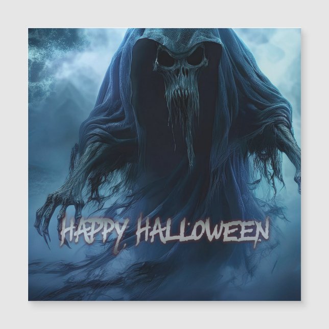 Fantasma preto em uma paisagem infernal - Hallowee (Frente)
