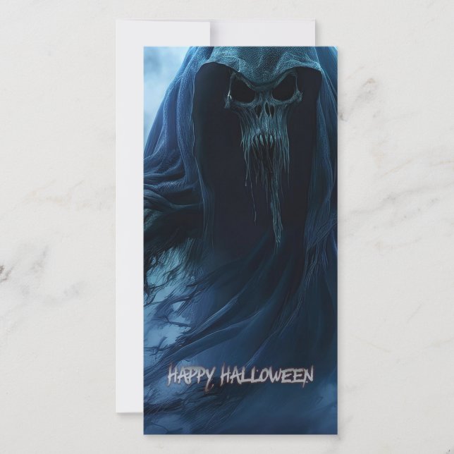 Fantasma preto em uma paisagem infernal - Hallowee (Frente)