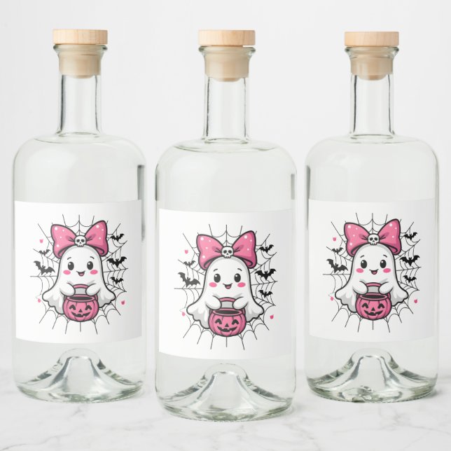 Fantasma Spooky com consciência cor-de-rosa do Can (Garrafas)
