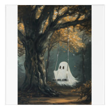 Fantasma Spooky na Floresta de outono do Swing Hal