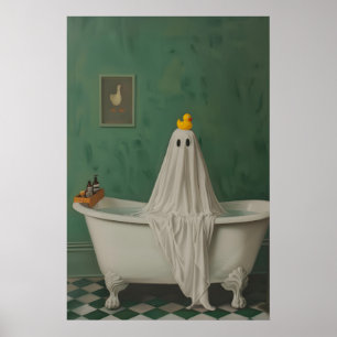 Fantasma Vitoriano no Banheiro, Poster Vintage, Ar