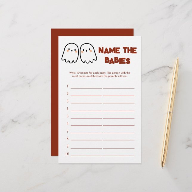 Fantasmas Bonitos Nomeiam O Jogo do Chá Twin Babie (Frente/Verso In Situ)