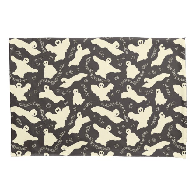 Fantasmas cremosos - padrão de Halloween. (Frente)