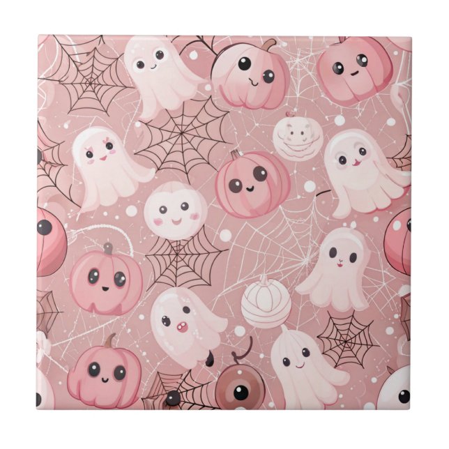 Fantasmas Rosa e Pumpkins Whimseen (Frente)