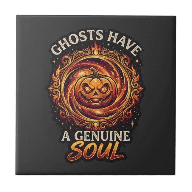 Fantasmas Têm Fogo De Abóbora De Halloween De Alma (Frente)