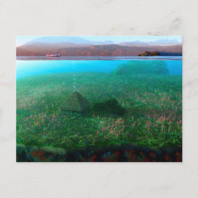 Fantastes: O Cartão Postal da Cabana na Ilha (Frente)