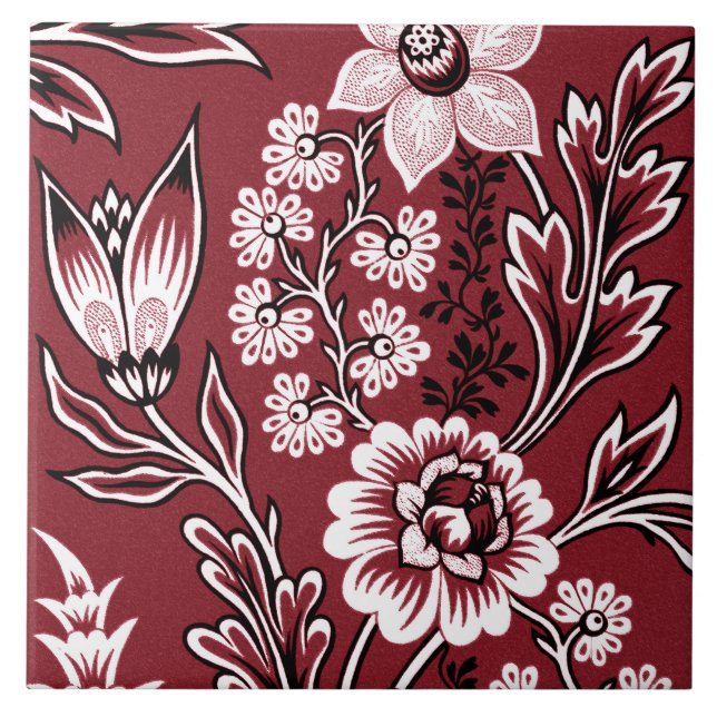 Fantastic Flowers (Maroon) Fine Art (Frente)