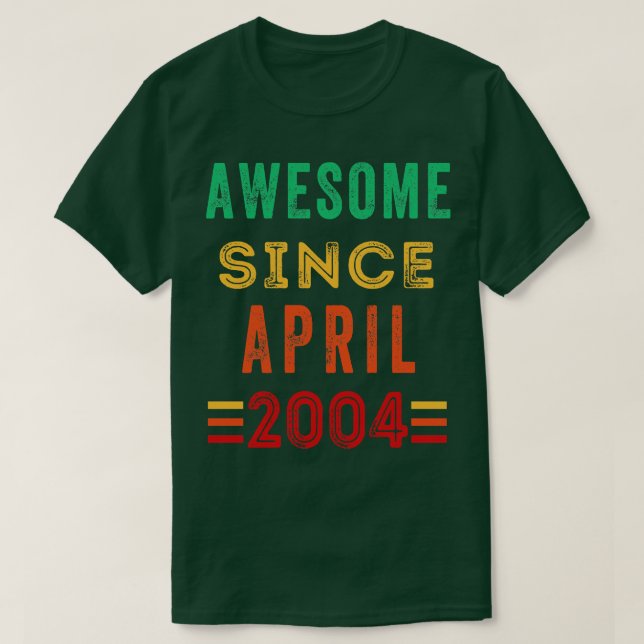 Fantástico desde a camisa de aniversário de abril  (Frente do Design)