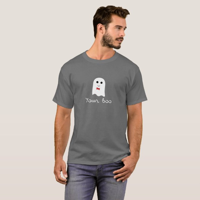 Fantástico Fantasma Seu Boo Feliz Camisa De Hallow (Frente Completa)