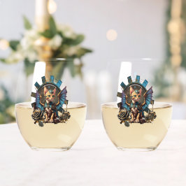 Fantástico gato steampunk de fantasia.