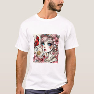 Fantasy Anime Manga Girl Rin ama Sua Camisa De Pás