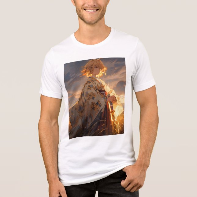 Fantasy Anime Style Sunset Art T-Shirt (Frente)