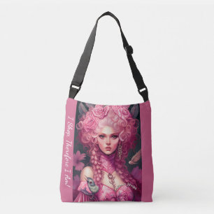 Fantasy Art Rococo Retrato Rosa Lady Tote Bag