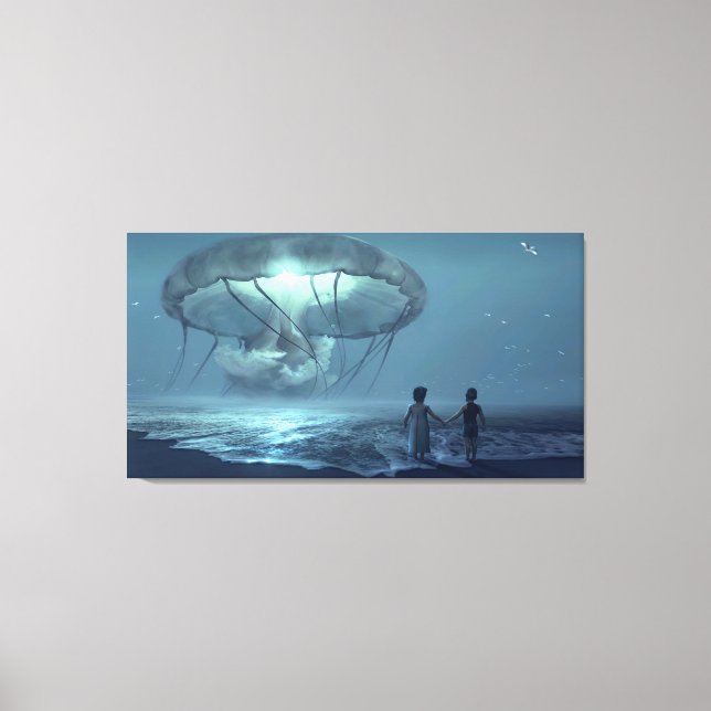 Fantasy Beach Scene Canvas Art (Frente)