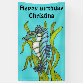 Fantasy Birthday Aqua Blue Seawing Seaweed