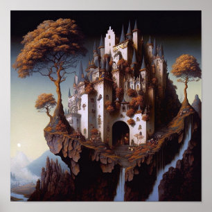 Fantasy Castle Fantasy Art Poster
