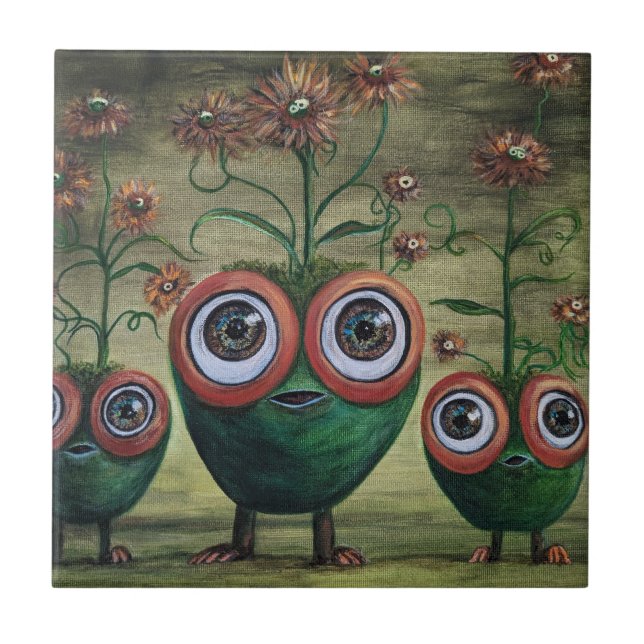 Fantasy Cerâmica Azulejo, Pequeno (4,25" x 4,25") (Frente)