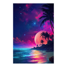 Fantasy Colorful Night Poster - Versão 2
