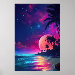 Fantasy Colorful Night Poster - Versão 2