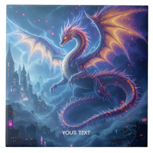 Fantasy Cute Blue Dragon City