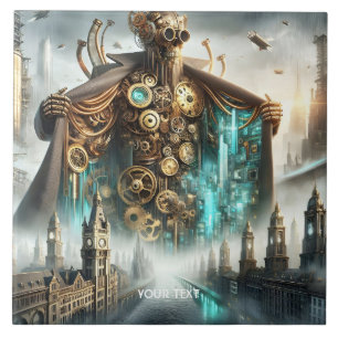 Fantasy Cute Bridge Steampunk Robot