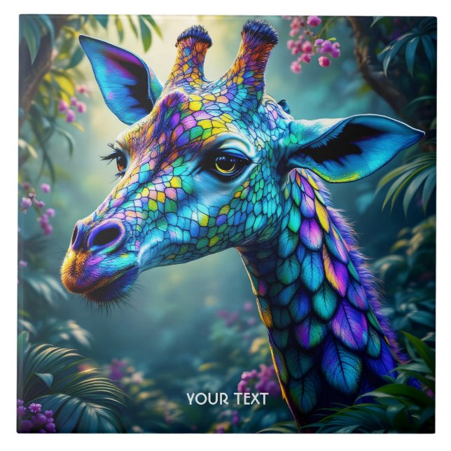 Fantasy Cute Chameleon Como Girafa (Frente)