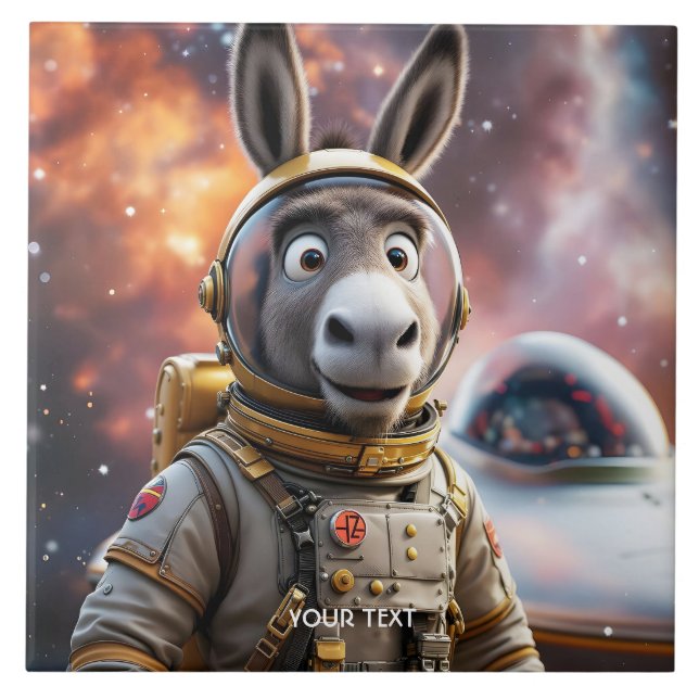 Fantasy Cute Donkey Astronauta Space (Frente)