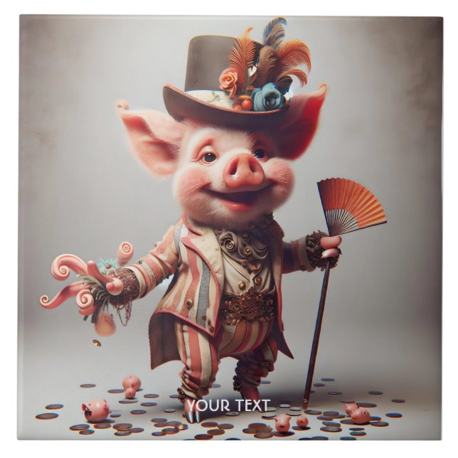 Fantasy Cute Elegant Nice Pig (Frente)