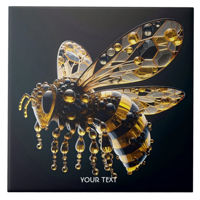 Fantasy Cute Glass Yellow Bee Black (Frente)