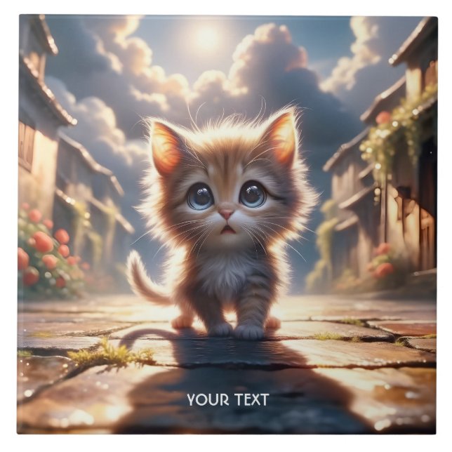 Fantasy Cute Kitten Road City in USA (Frente)