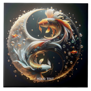 Fantasy Cute Koi Yin Yang