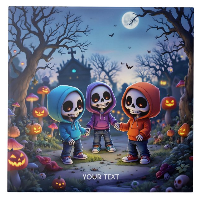 Fantasy Cute Laughing Chibi Skeletons (Frente)