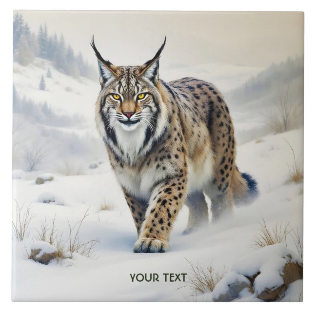 Fantasy Cute Lynx Winter Snow (Frente)