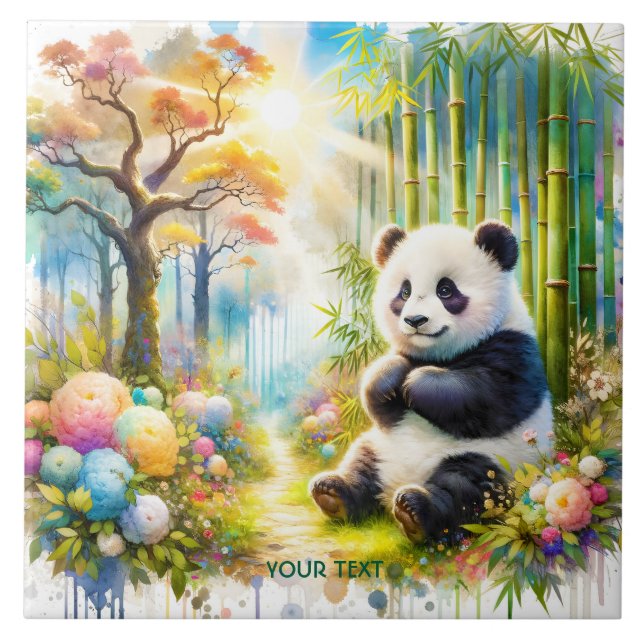 Fantasy Cute Panda Bamboo Forest (Frente)