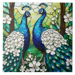 Fantasy Cute Peacock StainGlass