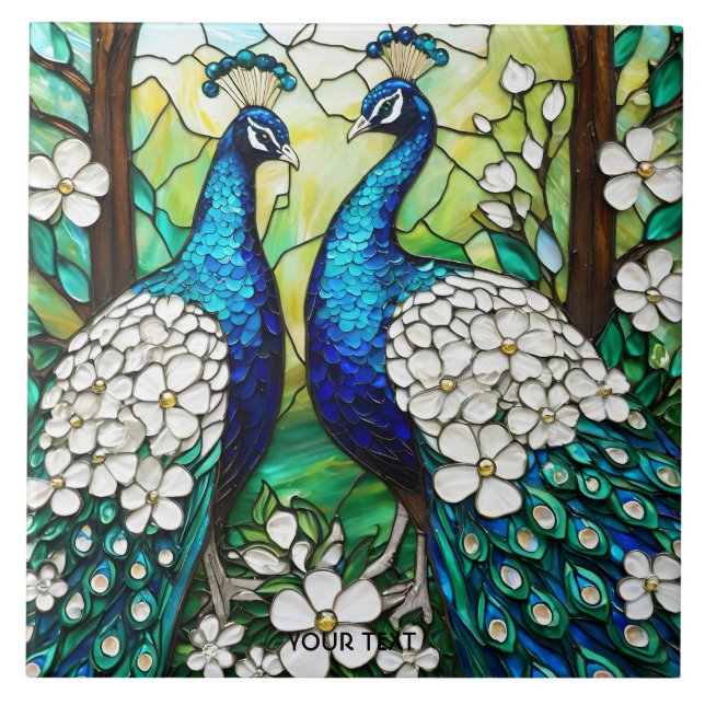 Fantasy Cute Peacock StainGlass (Frente)