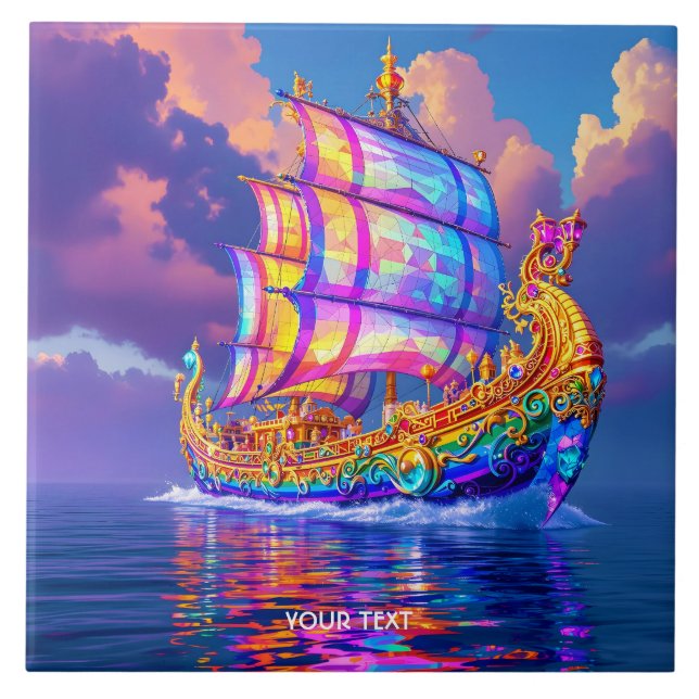 Fantasy Cute Rainbow Colors Ship (Frente)