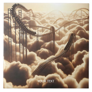 Fantasy Cute Rollercoaster Em Nuvens