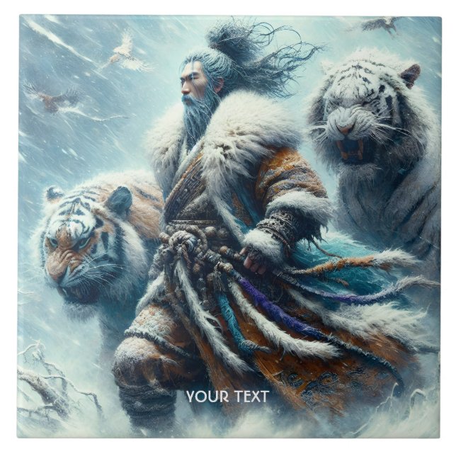 Fantasy Cute Samurai Winter Tigers (Frente)